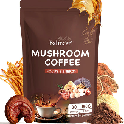 Mushroom Coffee Blend – Focus & Energy Support | 30 Servings