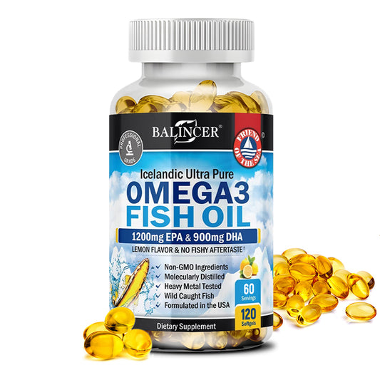 Balincer Icelandic Ultra Pure Omega-3 Fish Oil | High EPA & DHA | Molecularly Distilled & No Fishy Aftertaste