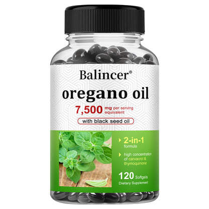 Balincer® 2-in-1 Oregano Oil with Black Seed Oil Supplement