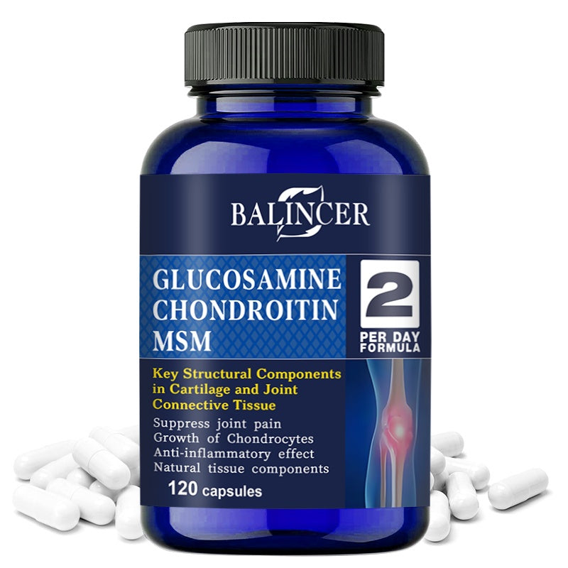Balincer Glucosamine Chondroitin MSM Joint Support Capsules with Collagen & Boswellia
