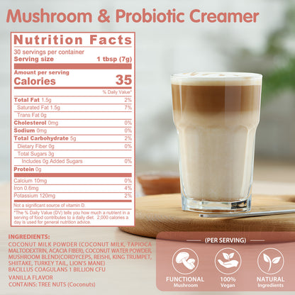 Balincer Mushroom Creamer – Gut Blend | 30 Servings