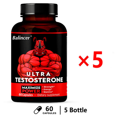 Ultra Testosterone Testosterone Booster for Men – Supports Energy, Muscle Strength, Endurance & Vitality – 120 Capsules