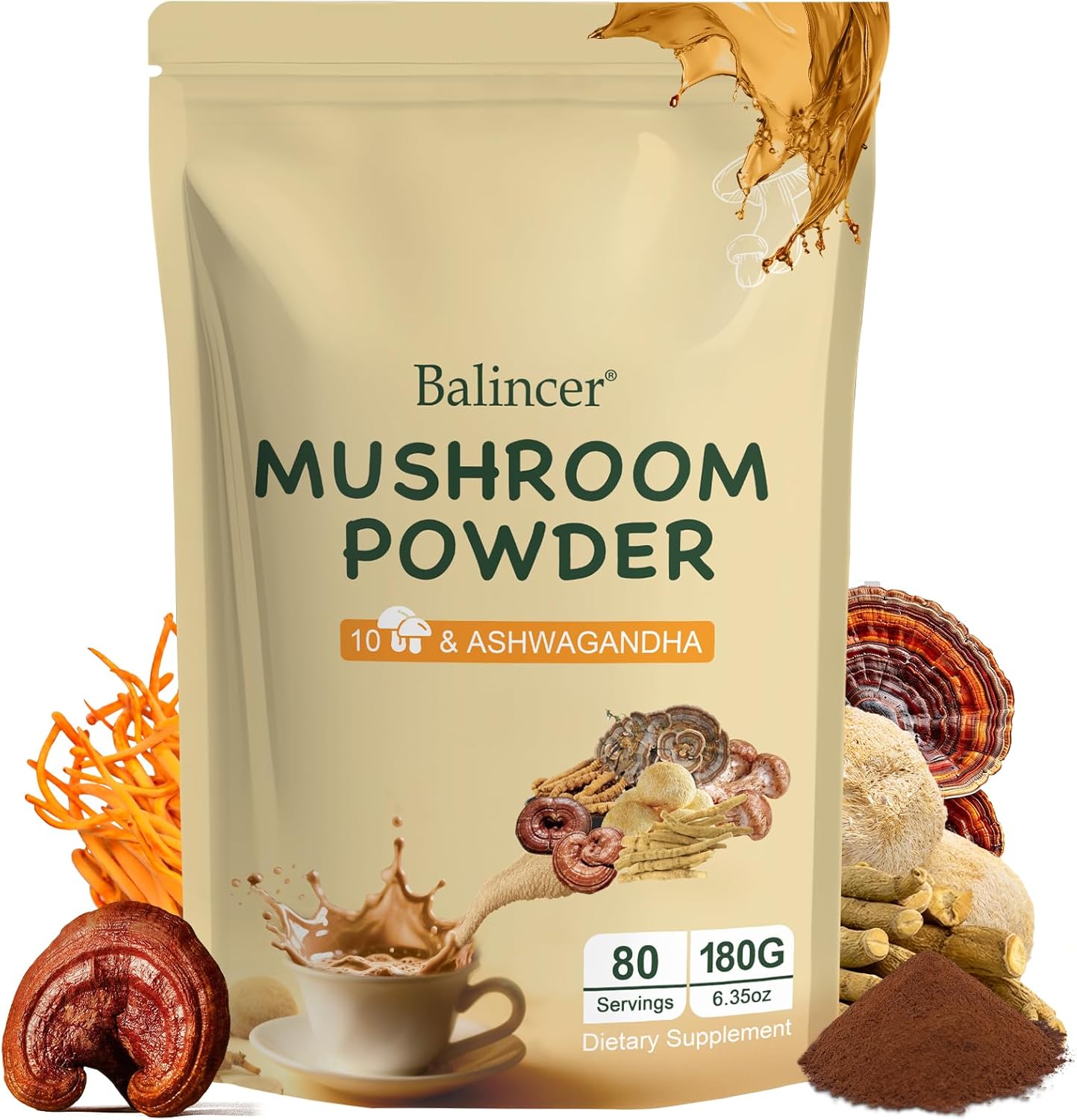 Balincer Mushroom Powder – Wellness Blend | 80 Servings