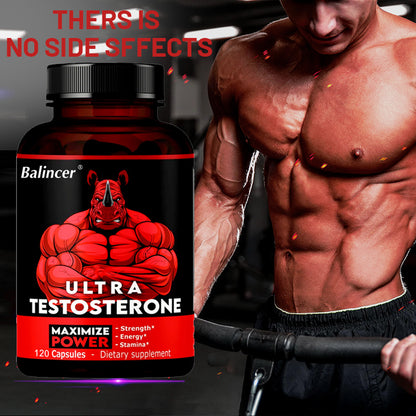 Ultra Testosterone Testosterone Booster for Men – Supports Energy, Muscle Strength, Endurance & Vitality – 120 Capsules