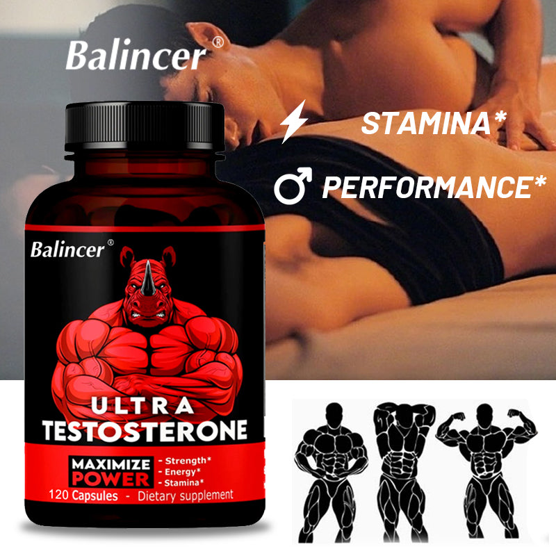Ultra Testosterone Testosterone Booster for Men – Supports Energy, Muscle Strength, Endurance & Vitality – 120 Capsules