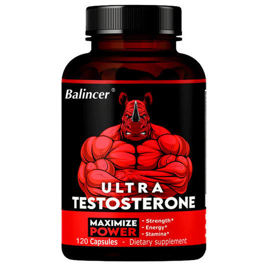 Ultra Testosterone Testosterone Booster for Men – Supports Energy, Muscle Strength, Endurance & Vitality – 120 Capsules
